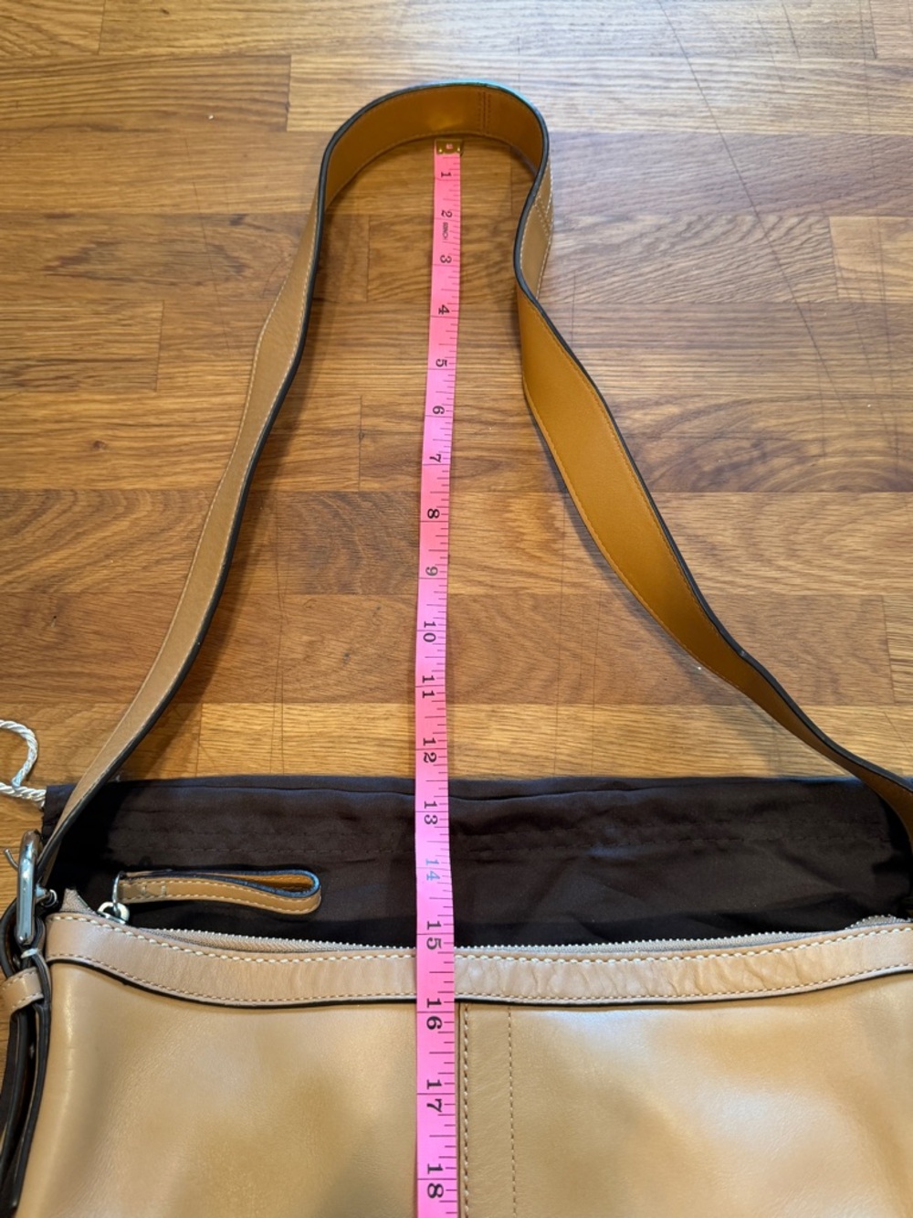 Coach Tan Shoulder Bag w/ Adjustable Strap NWOT - Picture 6 of 7